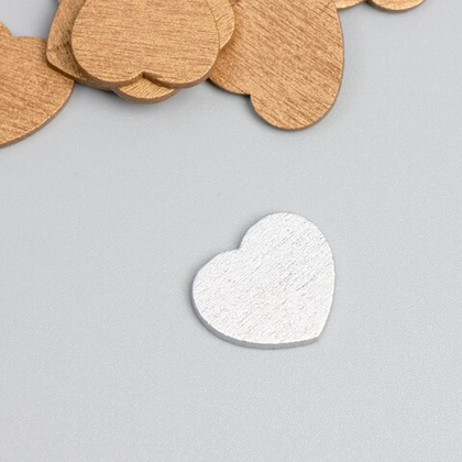 Сердечки деревянные, 1,7 см