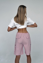 Шорты расслабленного силуэта с карманами карго,candy pink