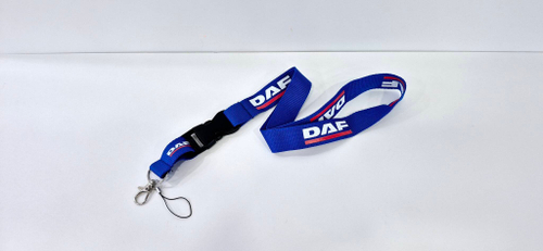 DAF (синий) Люкс / Брелок, шнурок для ключей на шею DAF (Даф), ланъярд, крафт, синий (1 шт)