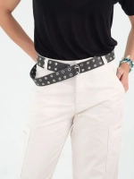 Ремень женский с двумя рядами люверсов