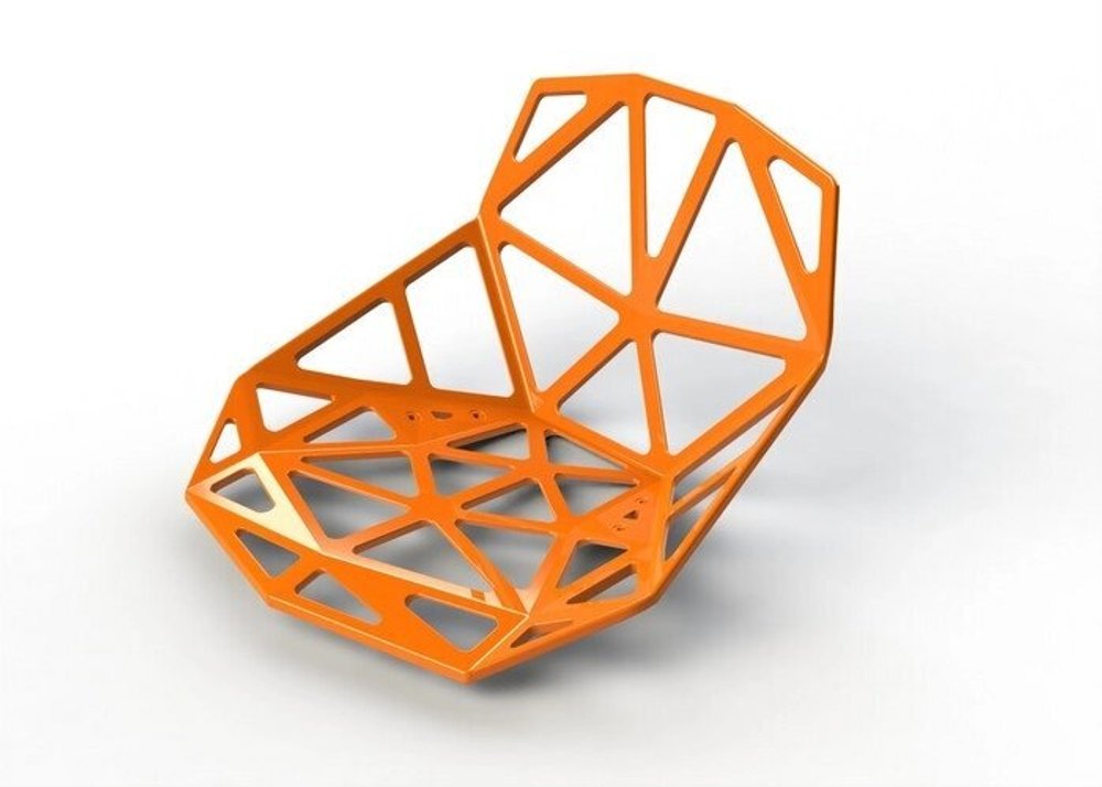 Сидение для стульев непрозрачное усиленное, цвет черный