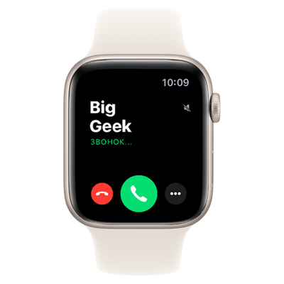 Часы Apple Watch SE 3, 44 мм, алюминий цвета «сияющая звезда», ремешок Sport Band цвета «сияющая звезда» (2025)