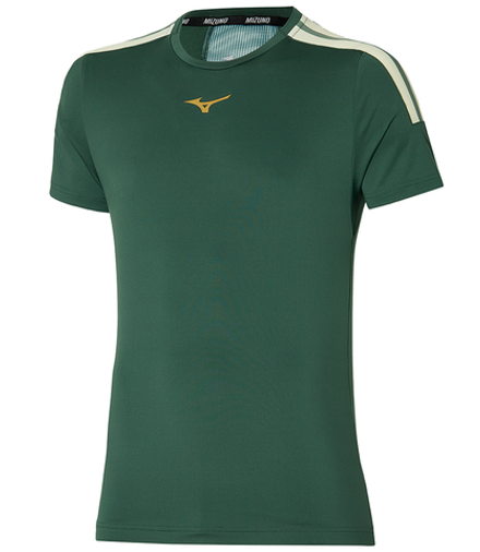 Мужская теннисная футболка Mizuno Shadow Tee - зеленый