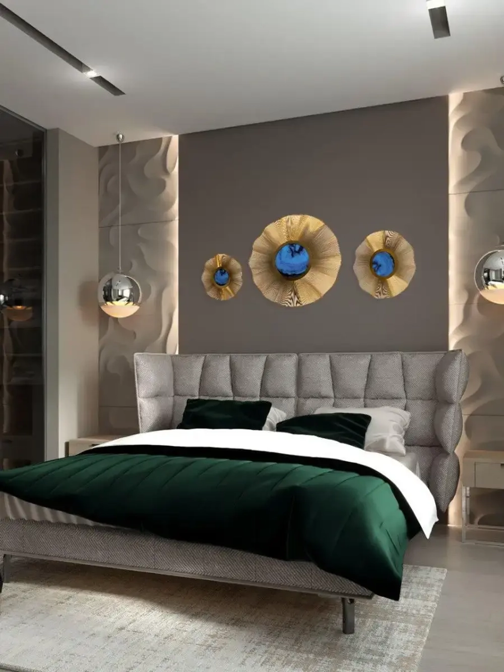 Металлический декор "Голубая планета"