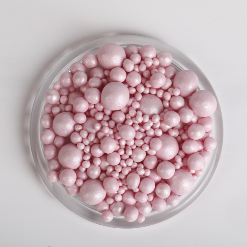 Драже рисовое Жемчужный Микс розовый, 50 гр