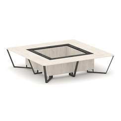 Steel Meet Стол переговорный квадратный KMK-PR.B.SP-16K Денвер Светлый/Графит Глянец/Металл Антрацит