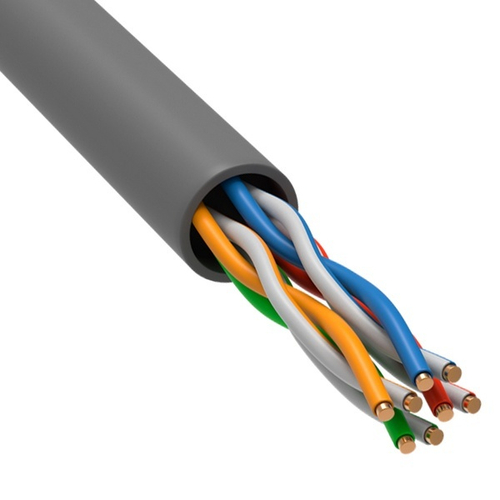 Кабель витая пара неэкранированный U/UTP 4х2х24AWG cat 5e LSZH серый [бухта 305м] РФ/Т ITK (провод для интернета) LC1-C5E04-121-T-R