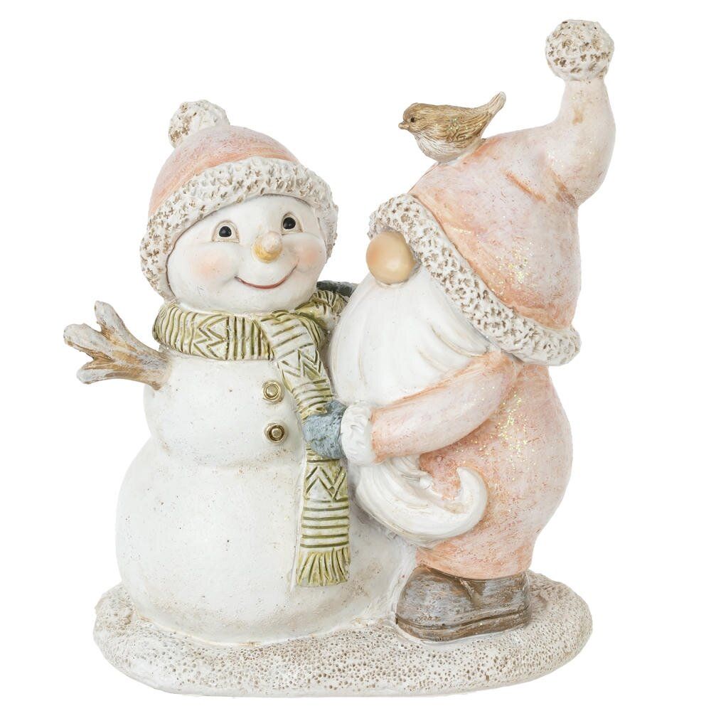 GAEM Фигурка декоративная "Гном и снеговик", L10 W6 H12 см