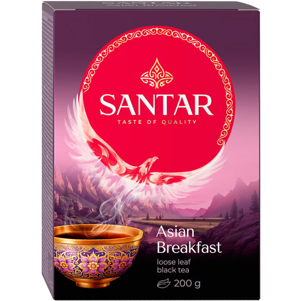 Чай SANTAR Азия Брекфаст черн.лист сред. 200гр 1431