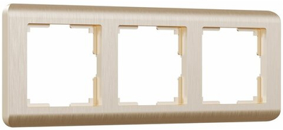 Рамка 3-я Werkel Wl-12-frame-03-champagne Stream шампань рифленый