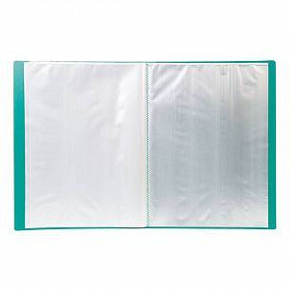 Папка с файлами LITE А4 20 файлов зелен. пластик 500 мкм