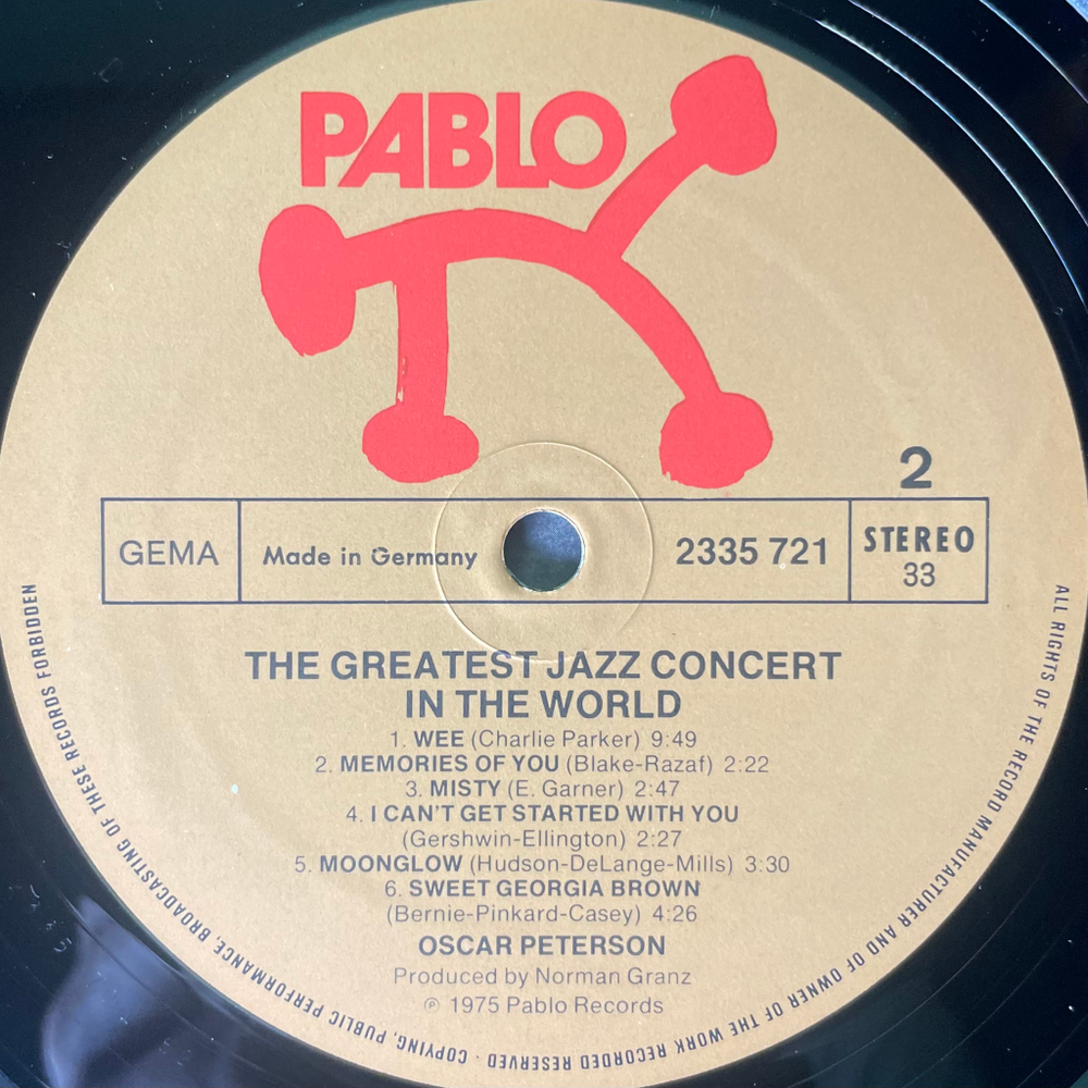 Сборник The Greatest Jazz Concert In The World 4LP (Германия 1975г.)