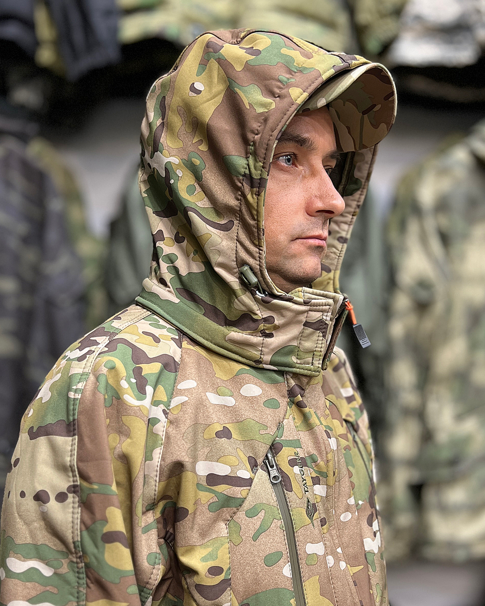 Костюм демисезонный Taygerr Матрица SoftShell Мультикам, до -5 °C, мембрана