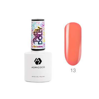 Гель-лак ADRICOCO Pretty dolly №13 неоновый персиковый (8 мл.)