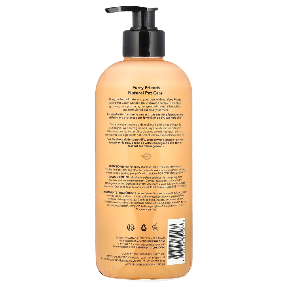ATTITUDE, Furry Friends Natural Pet Care, шампунь для сухой кожи, лаванда, 473 мл (16 жидк. унц.)