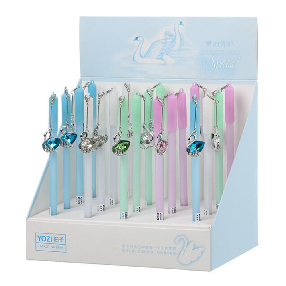 Ручка шариковая, масляная, Basir, синие чернила, серия "Лебедь", с брелоком, 20 шт