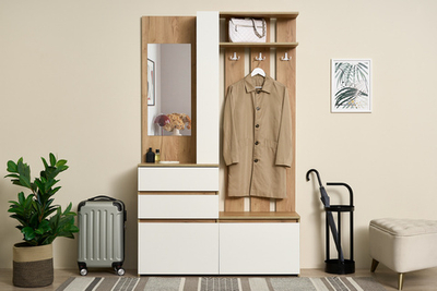 Прихожая Гривент дуб золотой / белый