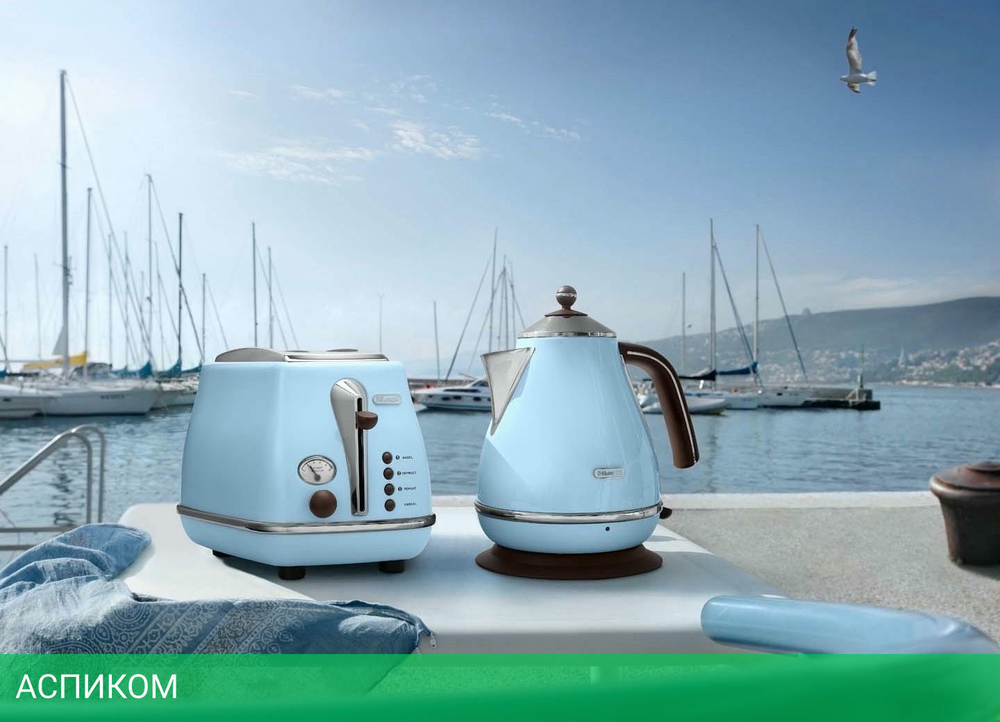 Электрочайник DeLonghi KBOV 2001.AZ Blue (210110030)