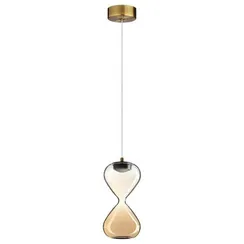 5093/4L PENDANT ODL25 415 античн.бронза/прозрачн./янтарный градиент/металл/стекло Подвес LED 4W 4000K 388Лм GLESSI
