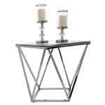Столик журнальный LA ALTA CELESTE прозрачное стекло 50*50*55, каркас хром