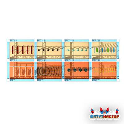 Развлекательный парк ниндзя «Мир воинов», 14×7×3,5 м