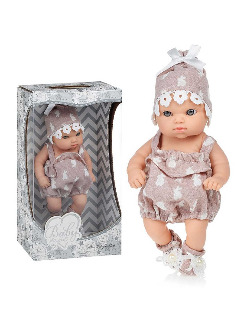 Пупс в комбинезоне.Рост пупса: 20 см, в коробке (212-6)