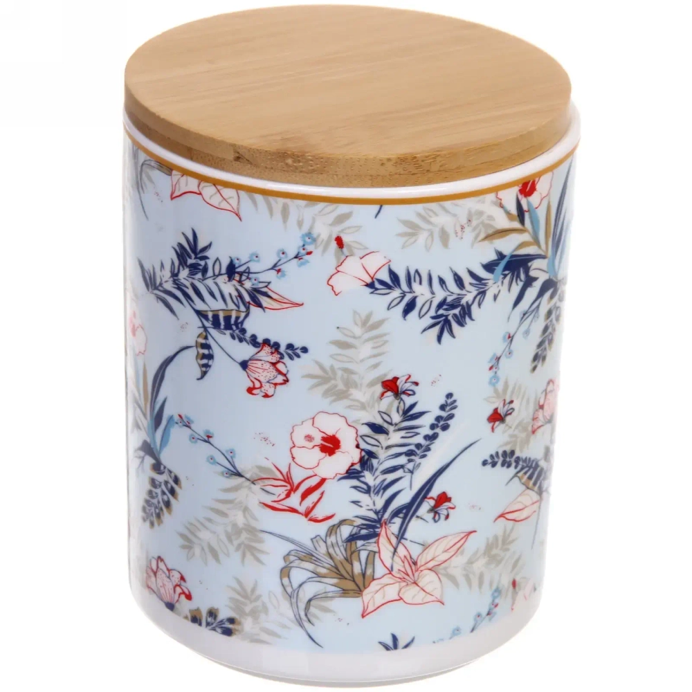 Банка керамическая для хранения «Paradise» 900мл 9,5*13см, голубая