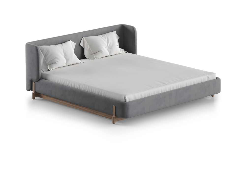 Кровать Basic спальное место 180*200 см (серый, антивандальная)