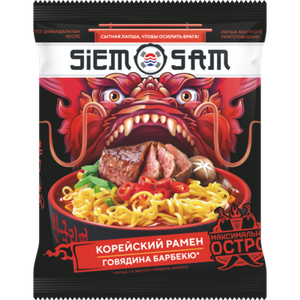 ЛАПША SIEMSAM КОРЕЙСКИЙ РАМЕН 90ГР
