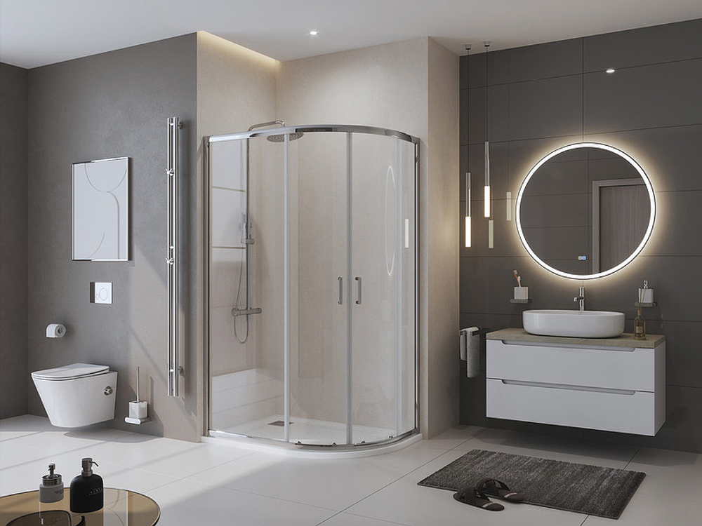 Душевой поддон из искусственного камня BelBagno Uno 120x80 L TRAY-MR-UNO-RH-120/80-550-35-W-L-CR Белый