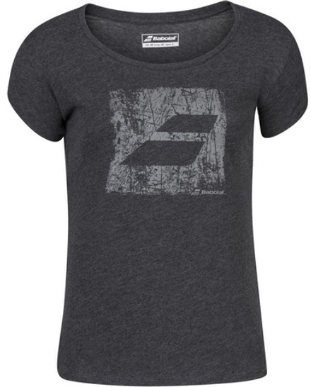 Женская теннисная футболка Babolat Exercise Big Flag Tee Women - серый