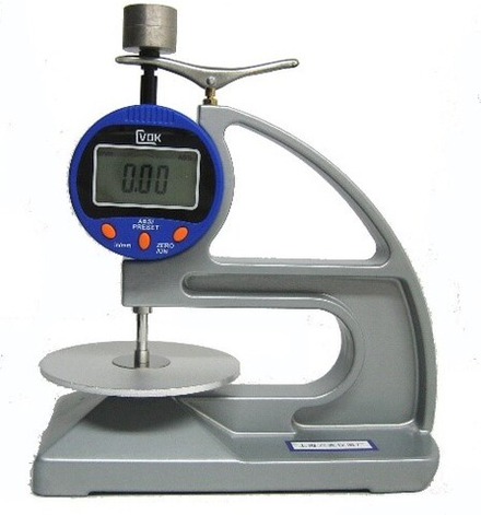 Digital rubber thickness gauge ISO 23529