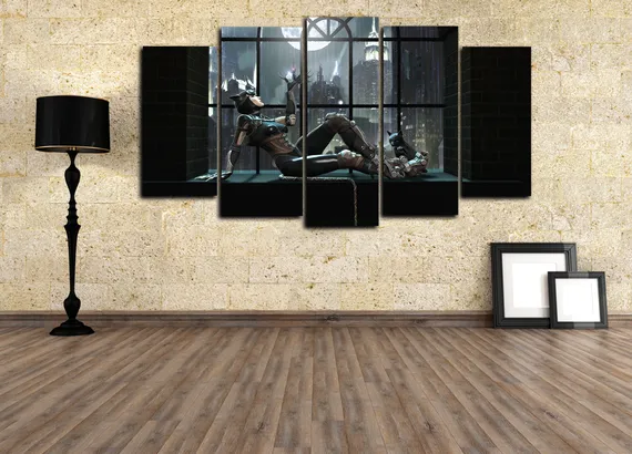 Модульная картина "Женщина кошка"