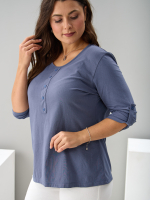 Лонгслив ЛНк-005/серофиолетовый