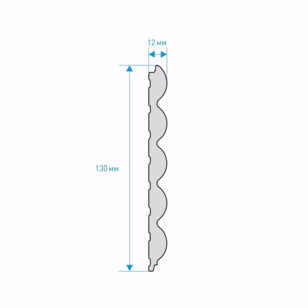 Панель полистирол 3D Solid 4 UHD 07/130 Белая 130х2800 мм
