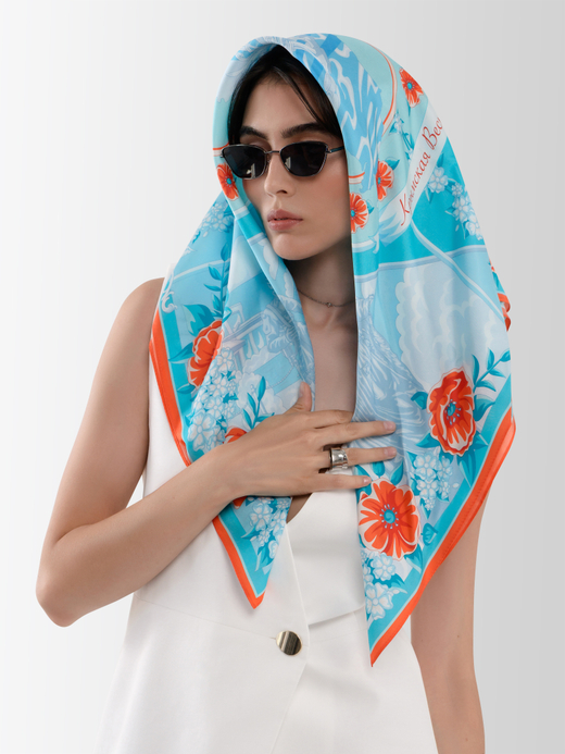 Платок «Крымская весна» 100% шёлк