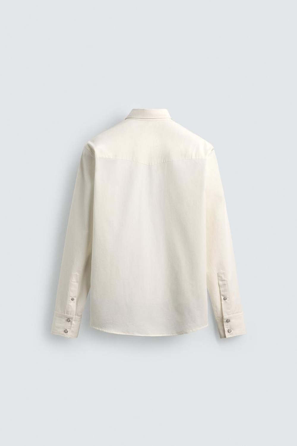 ZARА Х AARON LEVINE РУБАШКА В КОВБОЙСКОМ СТИЛЕ, БЕЛЫЙ