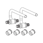 REHAU SL-комплект двух C-образных трубок с гильзами 16-12x1.0-16 для подключения радиаторов (11372381003)