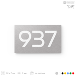 Номер на дверь 937, табличка на дверь для офиса, квартиры, кабинета, аудитории, склада, серая 120х70 мм, Айдентика Технолоджи