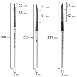 Кисти художественные набор 23 шт., синтетика с мастихином, в пенале, BRAUBERG ART DEBUT, 201048