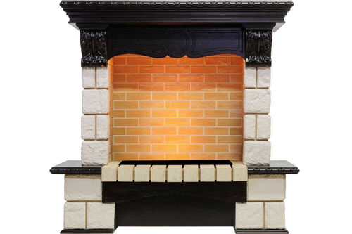 Каминокомплект Pierre Luxe - Венге / Шампань (Высота 1035мм) с очагом Cassette 600 NH