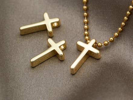 Подвеска Крестик 3D