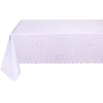 Скатерть 148*180 см «Классика», цветы, цвет белый