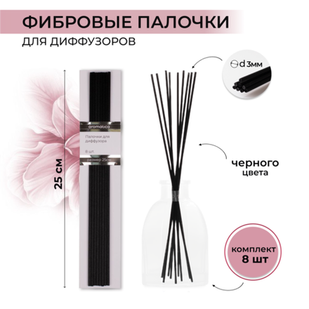 Палочки для диффузора AROMATICA, фибровые 25 см
