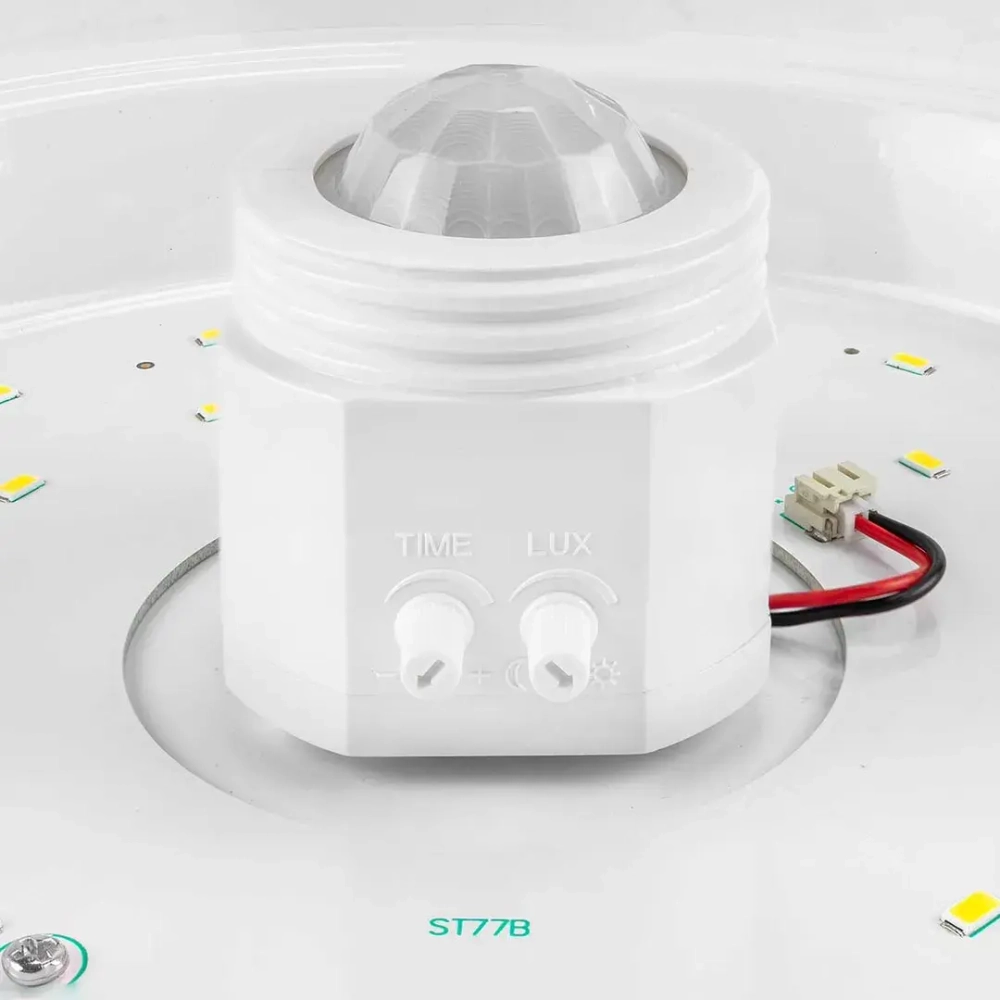 Светильник светодиодный ITALIA с датчиком движения, 16W, 1200lm, 4000K, IP20, AC220-240V, 50/60Hz, 360град, белый корпус GTV OS-ITL16W-LED