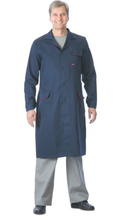 Халат "ТЕХНИК" мужской тёмно-синий с красным