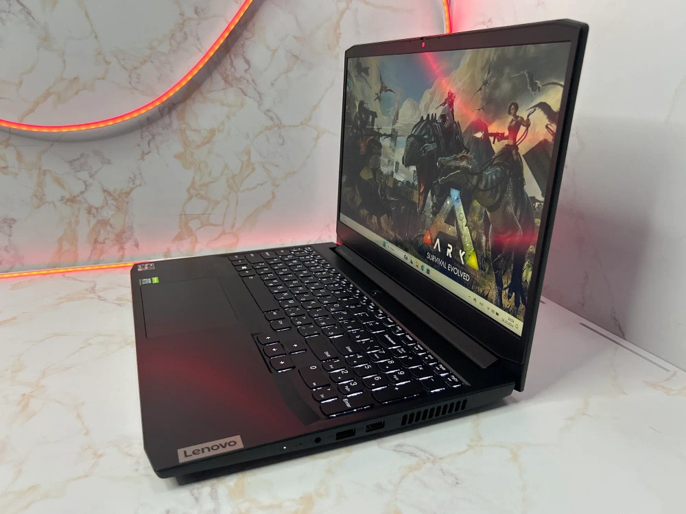 Ноутбук Lenovo IdeaPad Gaming 3 15ACH6 (82K201D1RK) 15.6"/AMD Ryzen 5 5600H/RAM 8GB/SSD 256GB/Nvidia RTX3050 4GB/1920*1080/IPS/DOS/Подсветка кл-ры: LED/Черный. Состояние: B1
