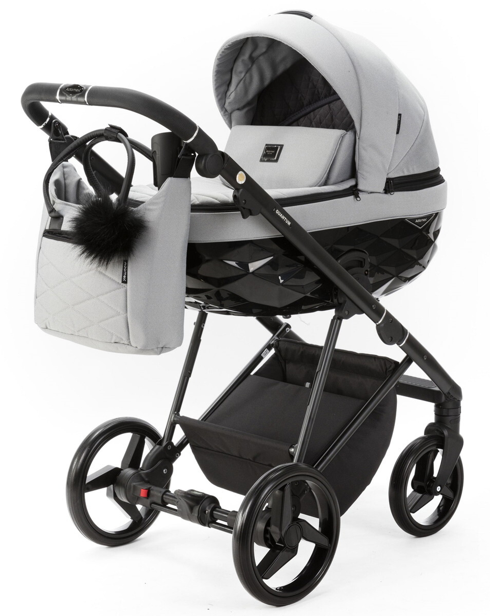 Детская коляска Adamex Quantum 3 в 1 Q-TK83 TIP (СВ.СЕРЫЙ)