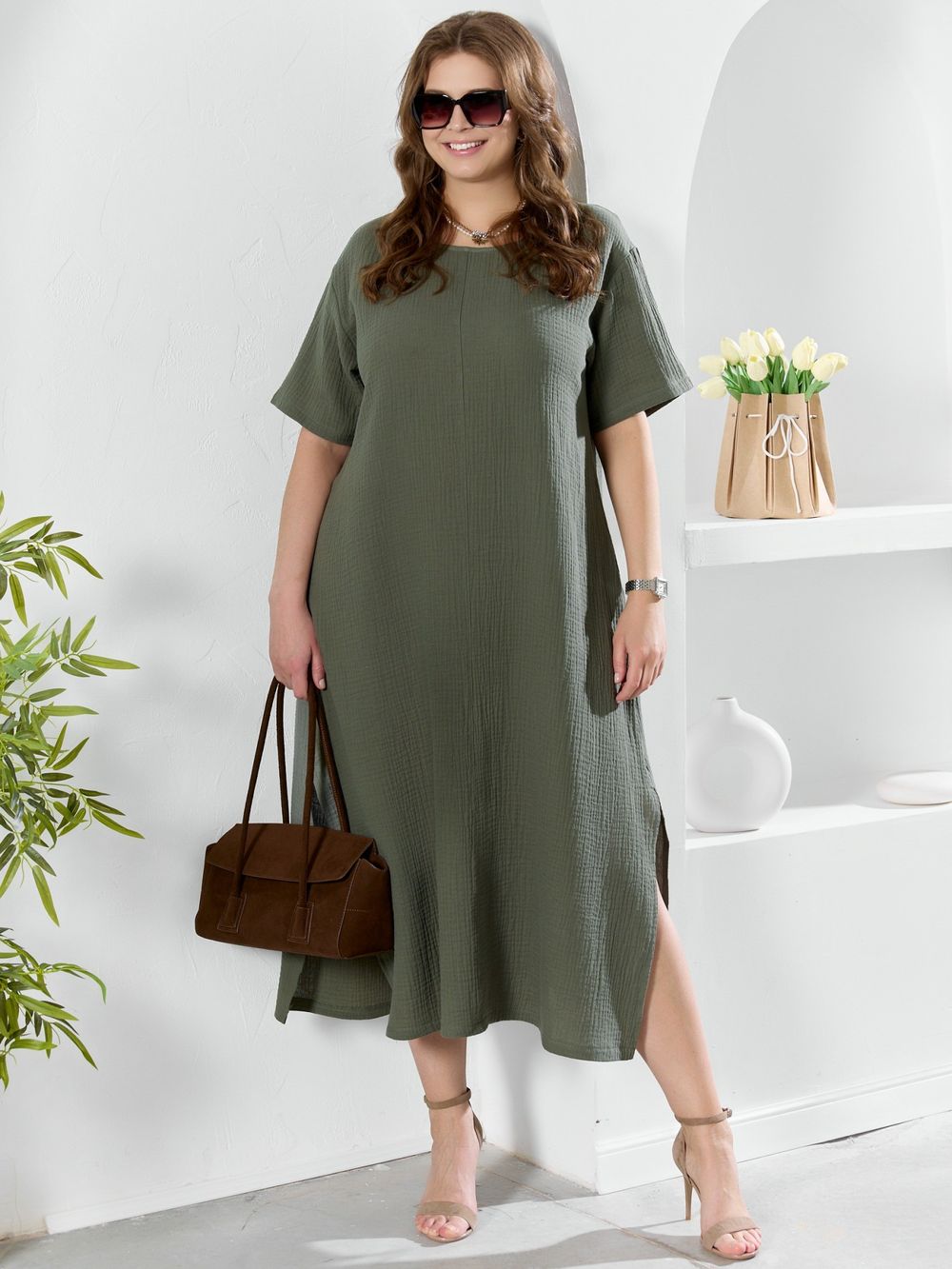 Платье Вуаль-1 Виотекс ХАКИ