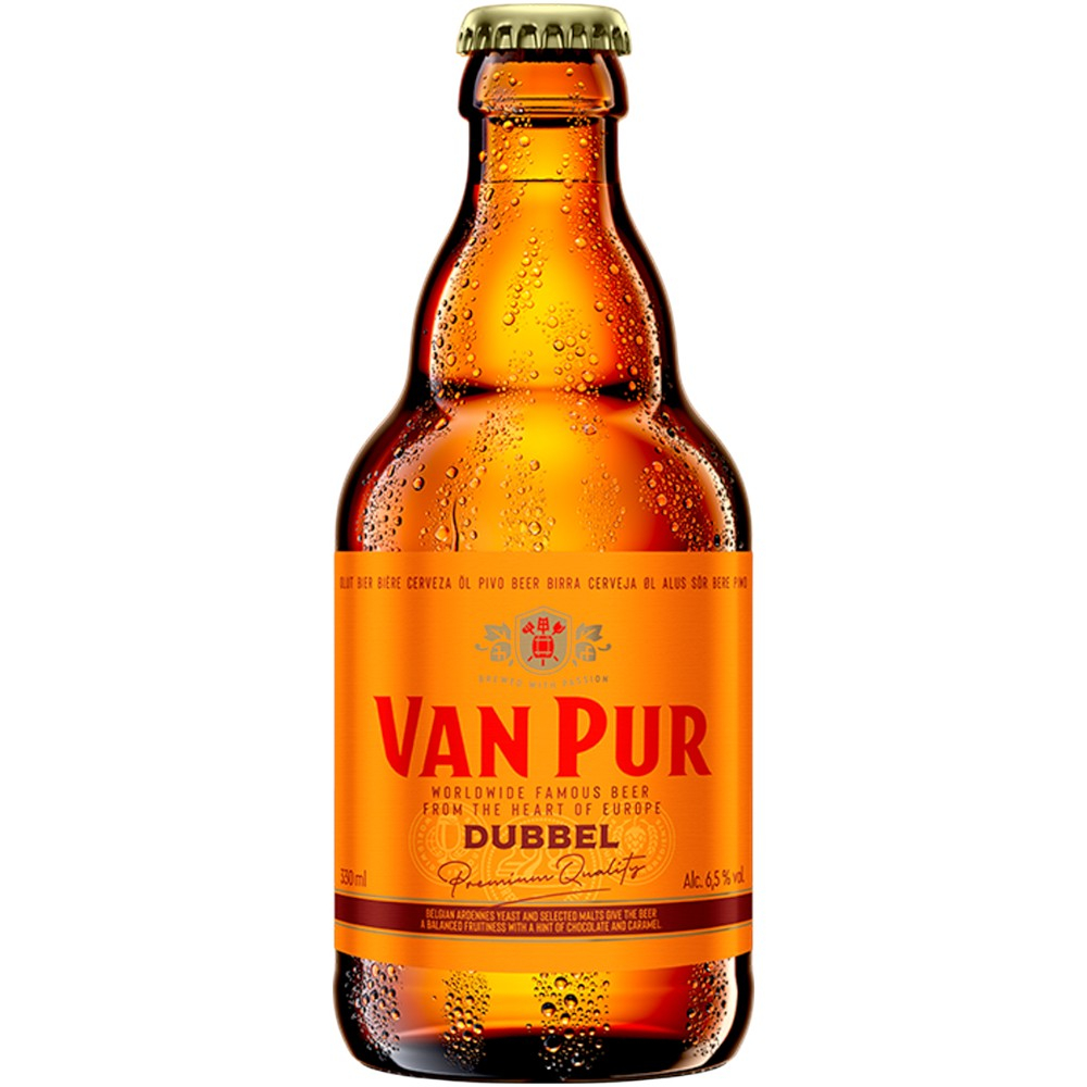 Пиво Van Pur Dubbel, светлое пастеризованное Glass 0,33 л.